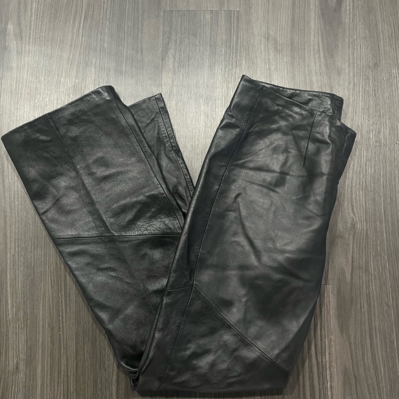 Wilsons Pelle Studio Vintage Leather Pants Black 10 - Picture 4 of 7